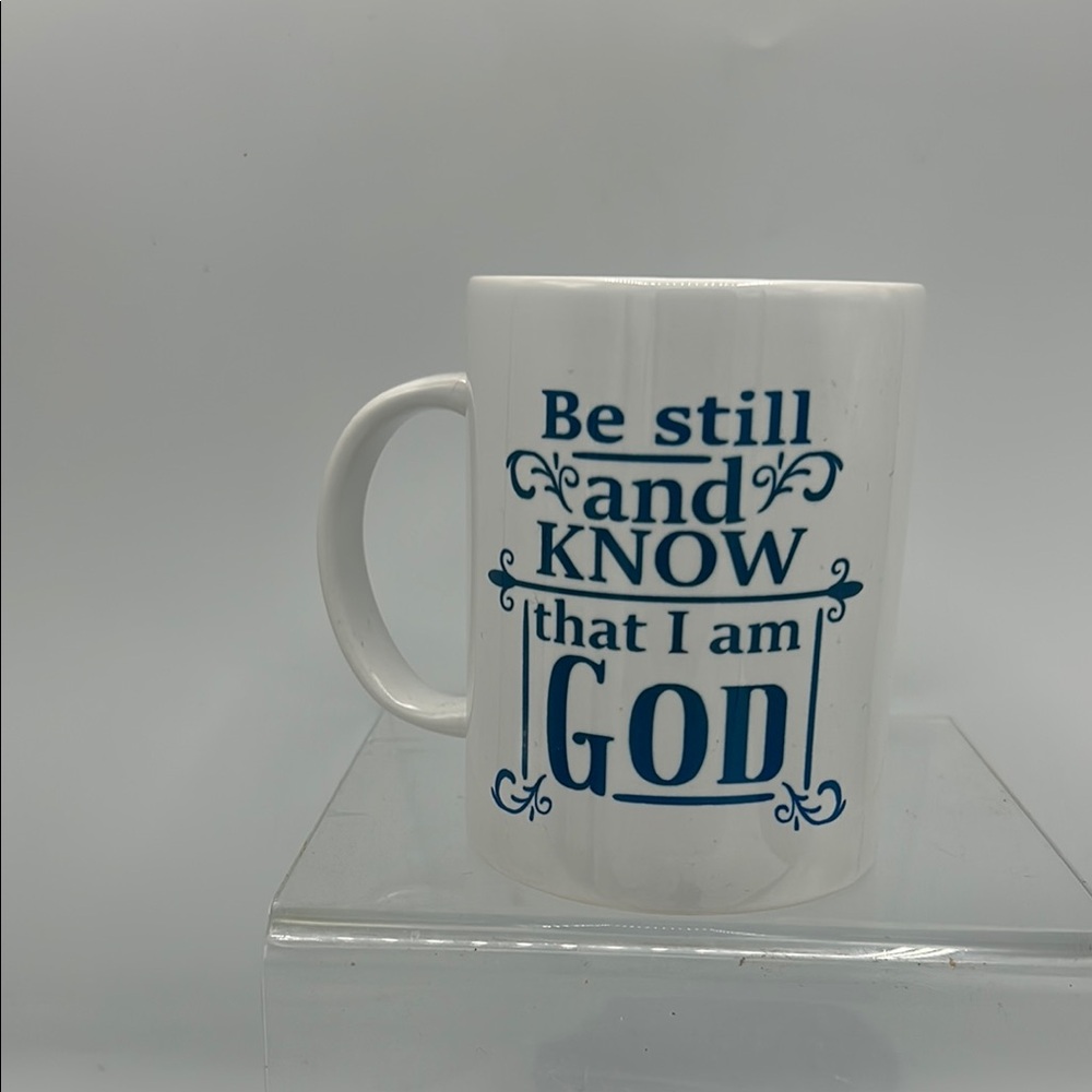 Cricut White and Blue Inspirational Drinkware Mug